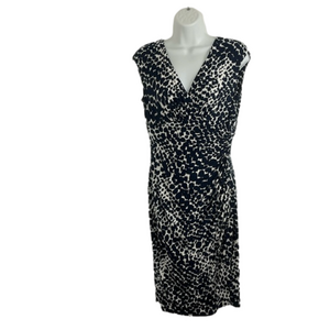 Lauren Ralph Lauren Navy and White Sleeveless Dress